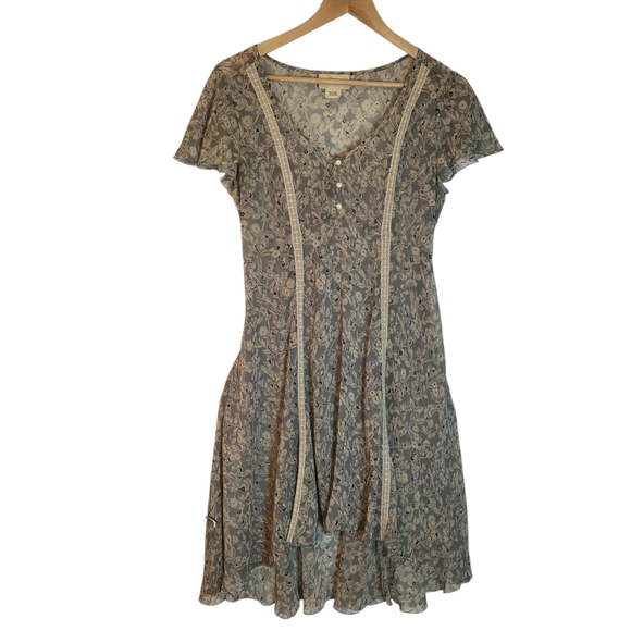 Denim & Supply Ralph Lauren Dresses & Skirts - Denim & Supply Ralph Lauren Dress Blue Floral V-Neck High-Low Midi 6 Boho-chic